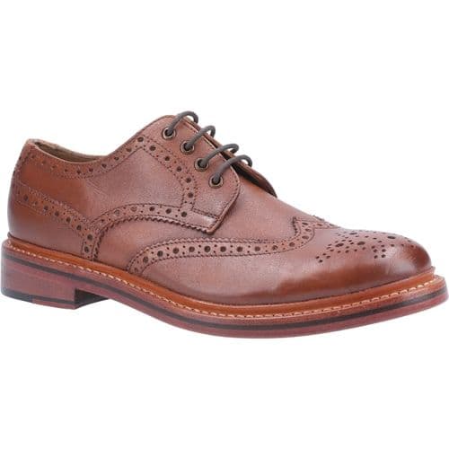 Cotswold Quenington Leather Lace Mens Shoes Brown